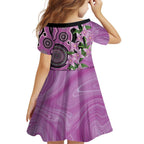 Australia Boronia Family Matching Off Shoulder Maxi Dress and Hawaiian Shirt Aussie Native Flowers Indigenous Art - Aussie Hoodie