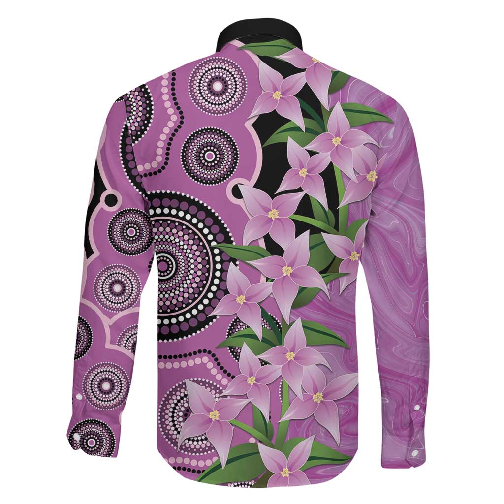 Australia Boronia Family Matching Off Shoulder Maxi Dress and Hawaiian Shirt Aussie Native Flowers Indigenous Art - Aussie Hoodie