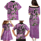 Australia Boronia Family Matching Puletasi and Hawaiian Shirt Aussie Native Flowers Indigenous Art - Aussie Hoodie