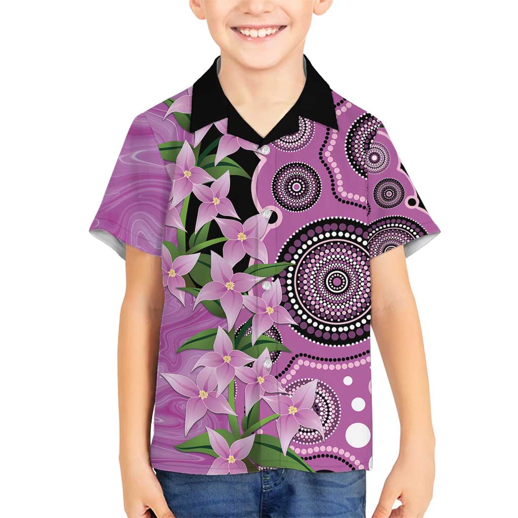 Australia Boronia Family Matching Puletasi and Hawaiian Shirt Aussie Native Flowers Indigenous Art - Aussie Hoodie