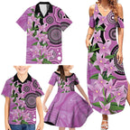 Australia Boronia Family Matching Summer Maxi Dress and Hawaiian Shirt Aussie Native Flowers Indigenous Art - Aussie Hoodie