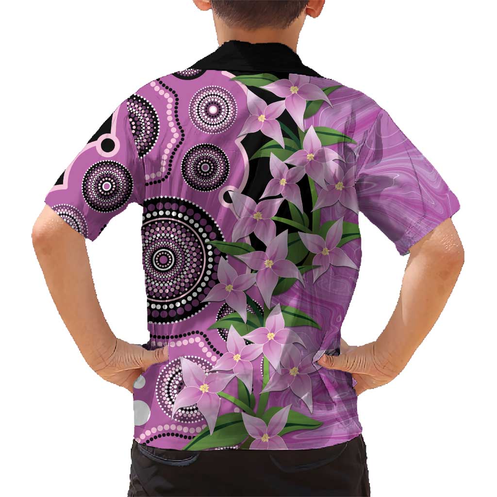 Australia Boronia Family Matching Summer Maxi Dress and Hawaiian Shirt Aussie Native Flowers Indigenous Art - Aussie Hoodie