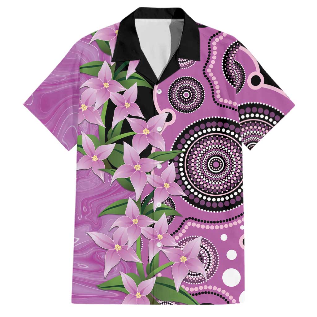 Australia Boronia Family Matching Summer Maxi Dress and Hawaiian Shirt Aussie Native Flowers Indigenous Art - Aussie Hoodie