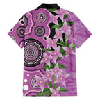 Australia Boronia Family Matching Summer Maxi Dress and Hawaiian Shirt Aussie Native Flowers Indigenous Art - Aussie Hoodie