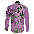 Australia Boronia Family Matching Summer Maxi Dress and Hawaiian Shirt Aussie Native Flowers Indigenous Art - Aussie Hoodie