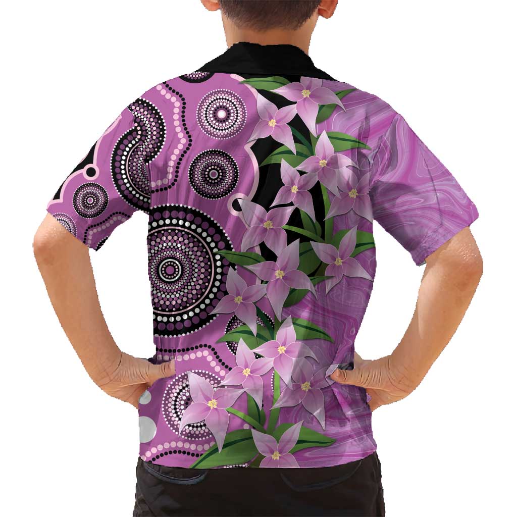 Australia Boronia Family Matching Tank Maxi Dress and Hawaiian Shirt Aussie Native Flowers Indigenous Art - Aussie Hoodie