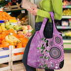 Australia Boronia Grocery Bag Aussie Native Flowers Indigenous Art - Aussie Hoodie