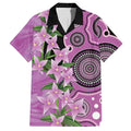 Australia Boronia Hawaiian Shirt Aussie Native Flowers Indigenous Art - Aussie Hoodie