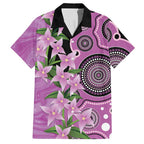 Australia Boronia Hawaiian Shirt Aussie Native Flowers Indigenous Art - Aussie Hoodie