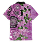 Australia Boronia Hawaiian Shirt Aussie Native Flowers Indigenous Art - Aussie Hoodie