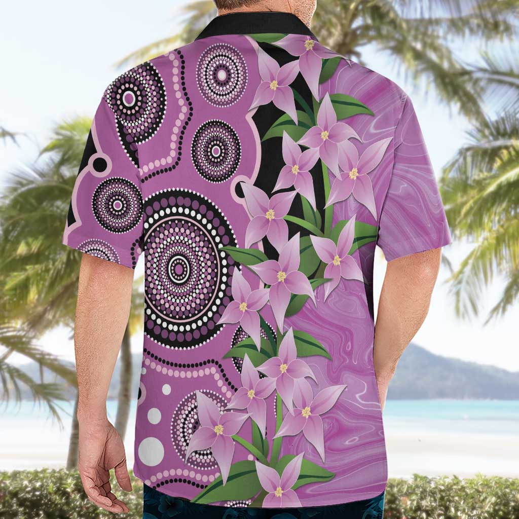 Australia Boronia Hawaiian Shirt Aussie Native Flowers Indigenous Art - Aussie Hoodie