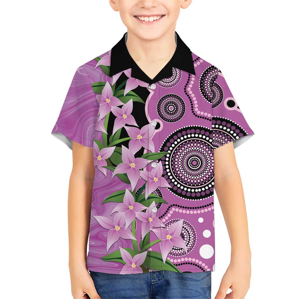 Australia Boronia Hawaiian Shirt Aussie Native Flowers Indigenous Art - Aussie Hoodie