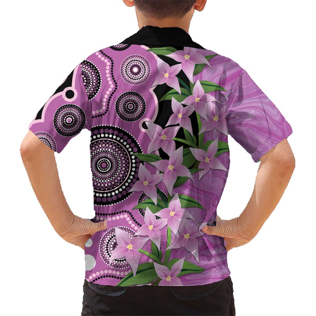 Australia Boronia Hawaiian Shirt Aussie Native Flowers Indigenous Art - Aussie Hoodie