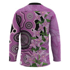 Australia Boronia Hockey Jersey Aussie Native Flowers Indigenous Art - Aussie Hoodie