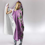 Australia Boronia Hooded Blanket Aussie Native Flowers Indigenous Art - Aussie Hoodie