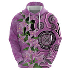Australia Boronia Hoodie Aussie Native Flowers Indigenous Art - Aussie Hoodie