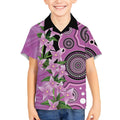 Australia Boronia Kid Hawaiian Shirt Aussie Native Flowers Indigenous Art - Aussie Hoodie