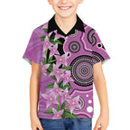 Australia Boronia Kid Hawaiian Shirt Aussie Native Flowers Indigenous Art - Aussie Hoodie