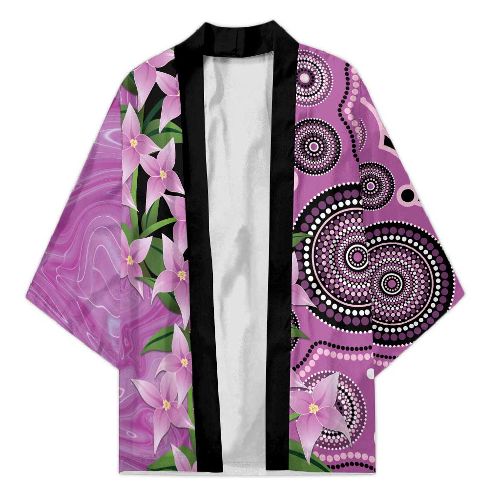 Australia Boronia Kimono Aussie Native Flowers Indigenous Art - Aussie Hoodie
