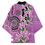 Australia Boronia Kimono Aussie Native Flowers Indigenous Art - Aussie Hoodie
