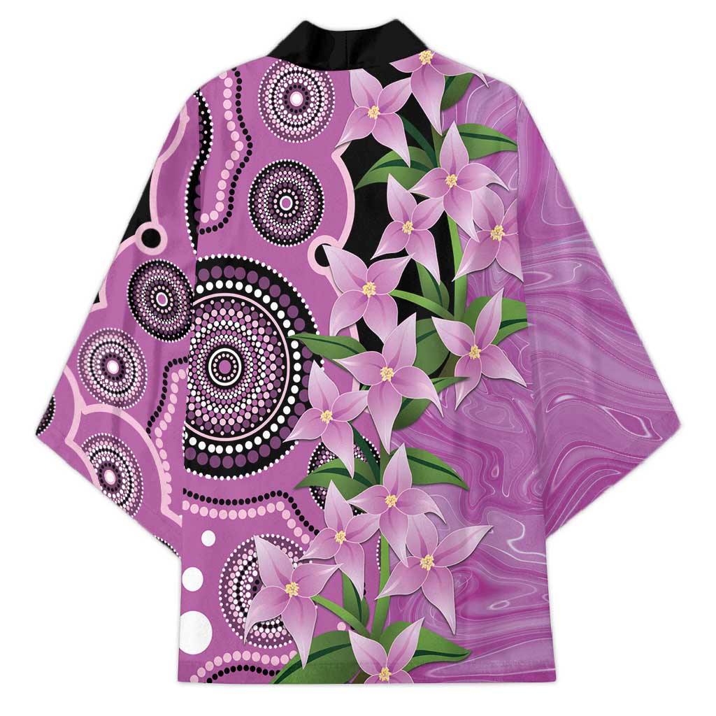 Australia Boronia Kimono Aussie Native Flowers Indigenous Art - Aussie Hoodie