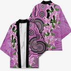 Australia Boronia Kimono Aussie Native Flowers Indigenous Art - Aussie Hoodie