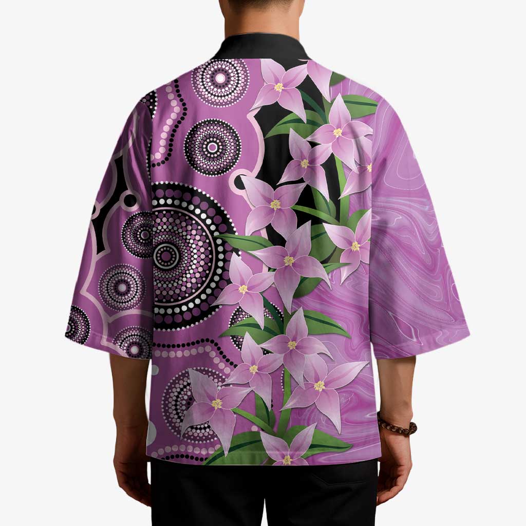 Australia Boronia Kimono Aussie Native Flowers Indigenous Art - Aussie Hoodie