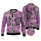 Australia Boronia Ugly Christmas Sweater Aussie Native Flowers Indigenous Art - Aussie Hoodie