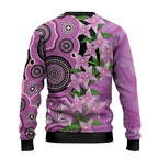 Australia Boronia Ugly Christmas Sweater Aussie Native Flowers Indigenous Art - Aussie Hoodie