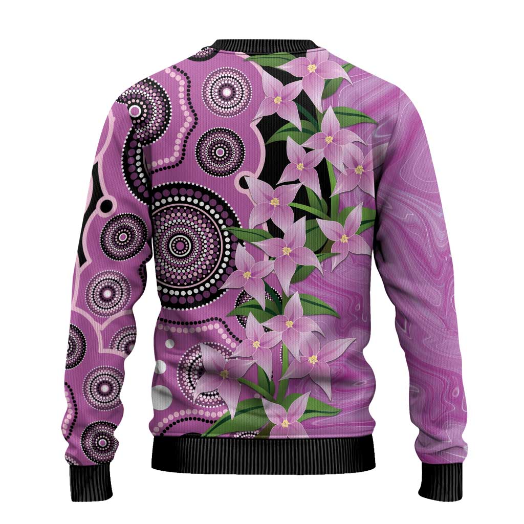 Australia Boronia Ugly Christmas Sweater Aussie Native Flowers Indigenous Art - Aussie Hoodie