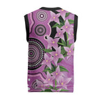 Australia Boronia Christmas Knitted V-Neck Vest Aussie Native Flowers Indigenous Art - Aussie Hoodie