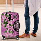 Australia Boronia Luggage Cover Aussie Native Flowers Indigenous Art - Aussie Hoodie