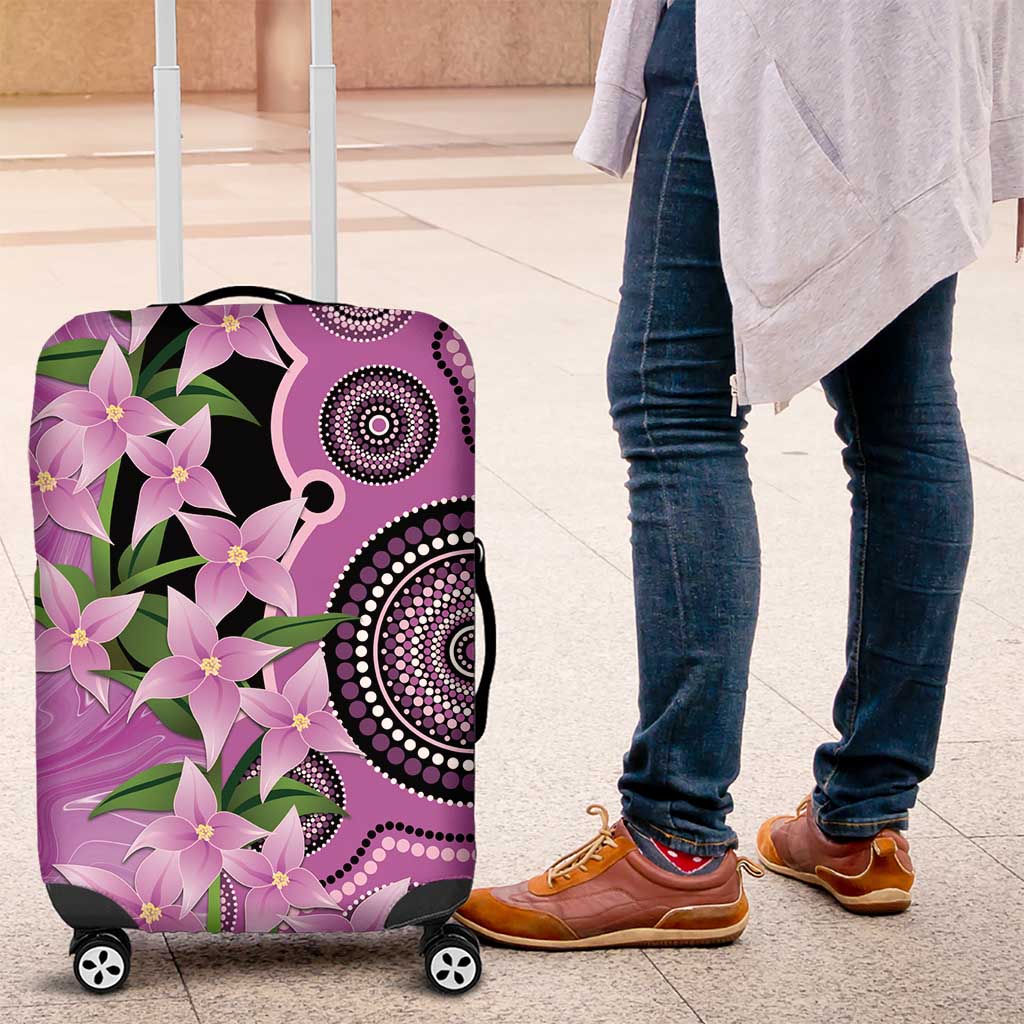 Australia Boronia Luggage Cover Aussie Native Flowers Indigenous Art - Aussie Hoodie