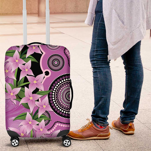 Australia Boronia Luggage Cover Aussie Native Flowers Indigenous Art - Aussie Hoodie