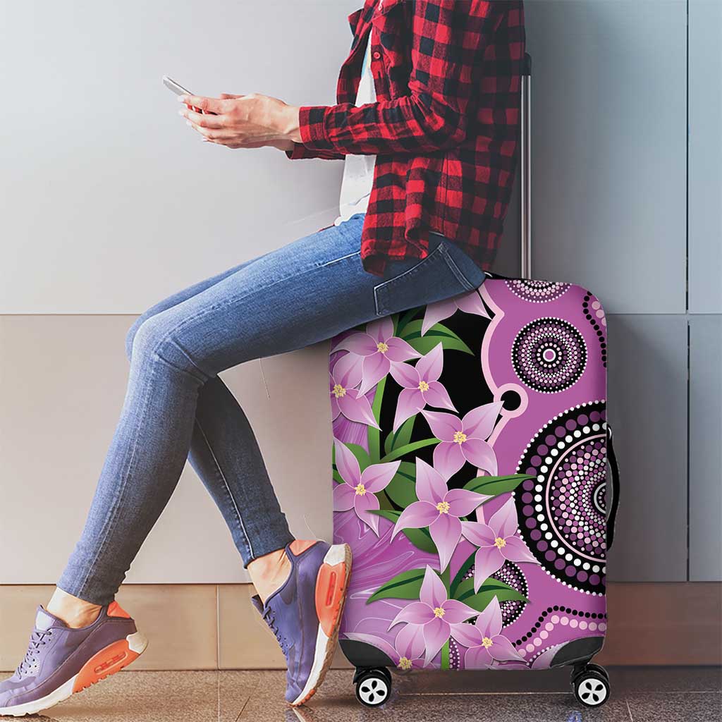 Australia Boronia Luggage Cover Aussie Native Flowers Indigenous Art - Aussie Hoodie