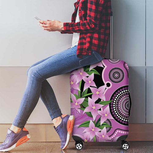 Australia Boronia Luggage Cover Aussie Native Flowers Indigenous Art - Aussie Hoodie