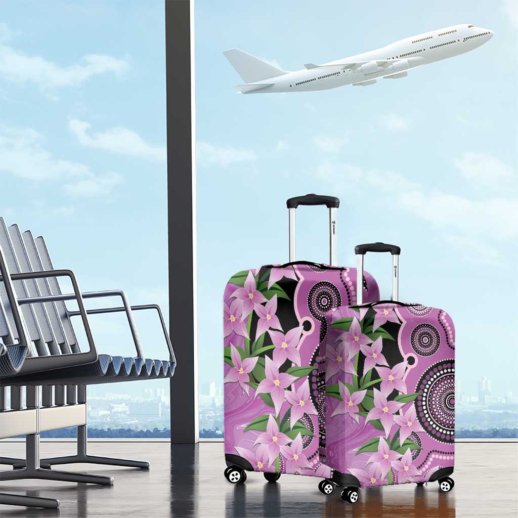 Australia Boronia Luggage Cover Aussie Native Flowers Indigenous Art - Aussie Hoodie