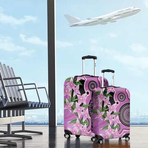 Australia Boronia Luggage Cover Aussie Native Flowers Indigenous Art - Aussie Hoodie