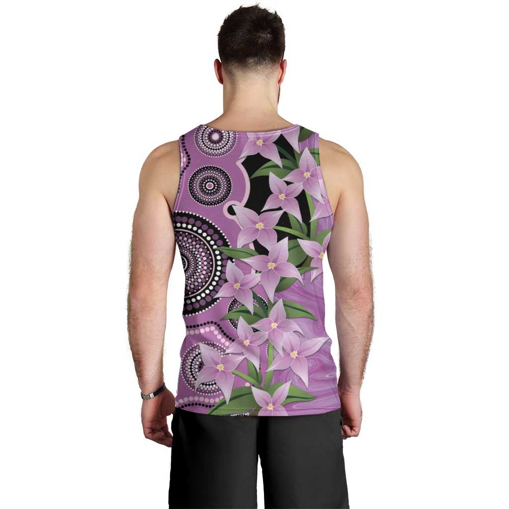Australia Boronia Men Tank Top Aussie Native Flowers Indigenous Art - Aussie Hoodie