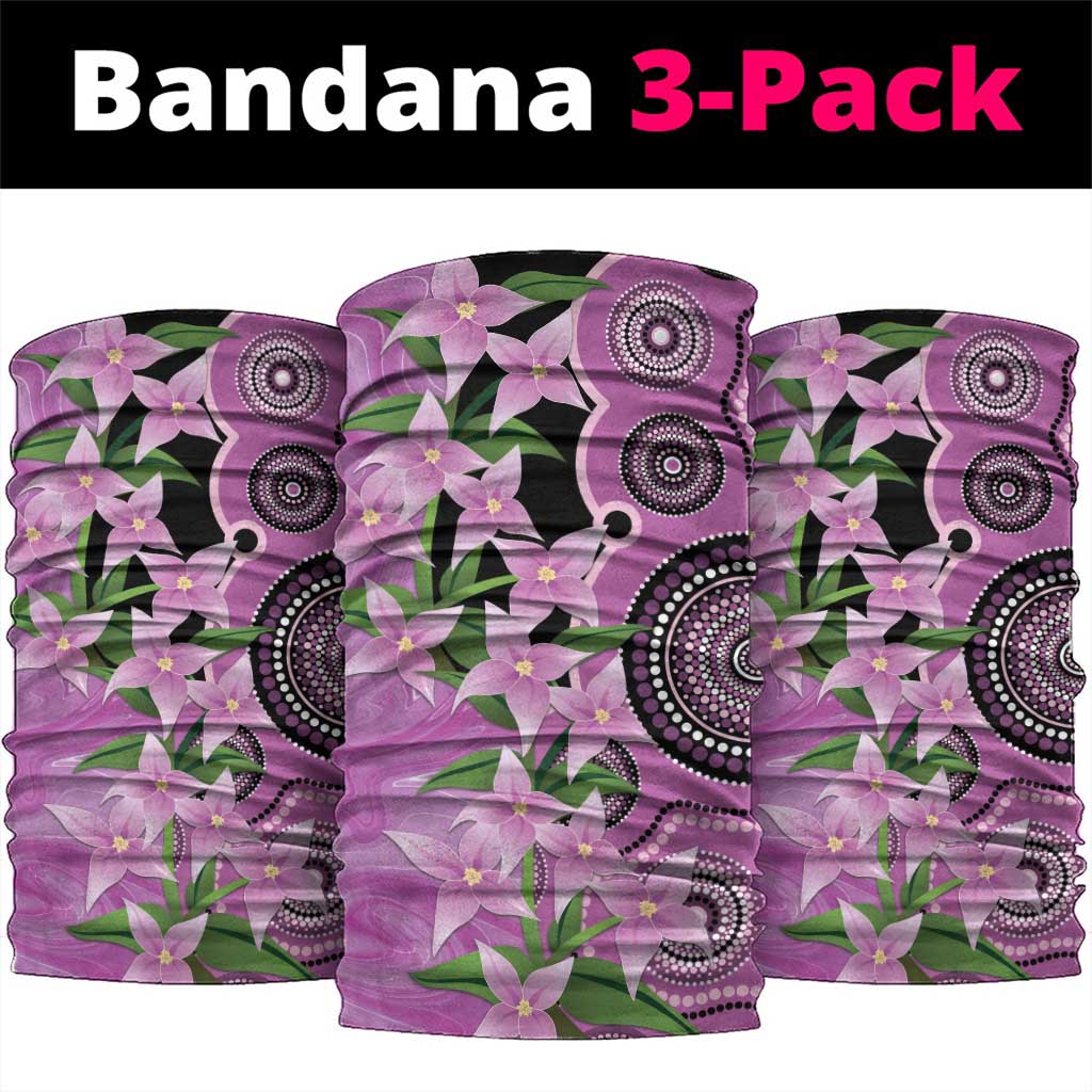 Australia Boronia Neck Gaiter Aussie Native Flowers Indigenous Art - Aussie Hoodie