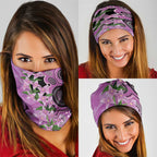 Australia Boronia Neck Gaiter Aussie Native Flowers Indigenous Art - Aussie Hoodie