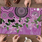 Australia Boronia Puzzle Aussie Native Flowers Indigenous Art - Aussie Hoodie