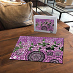 Australia Boronia Puzzle Aussie Native Flowers Indigenous Art - Aussie Hoodie