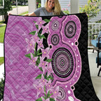 Australia Boronia Quilt Aussie Native Flowers Indigenous Art - Aussie Hoodie