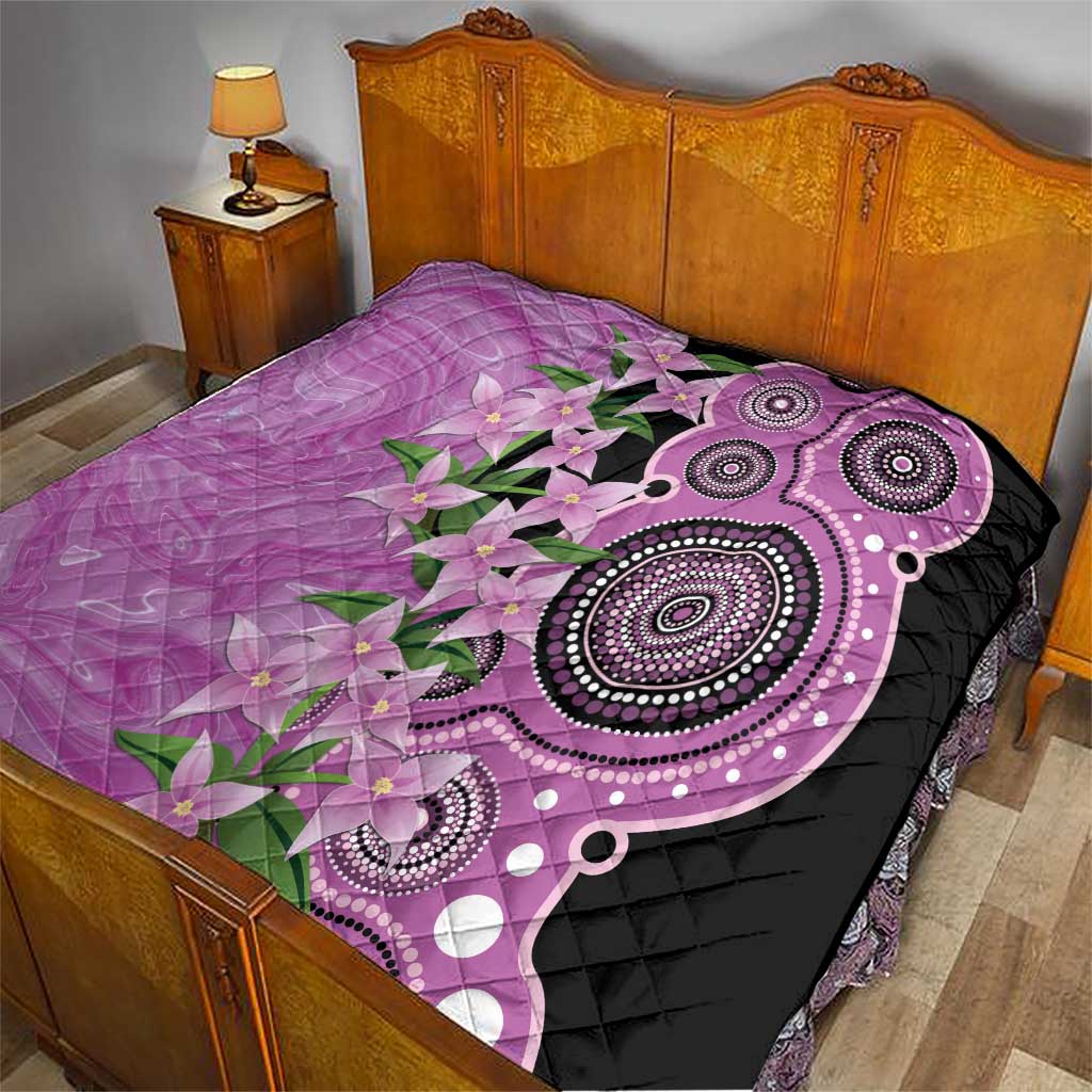 Australia Boronia Quilt Aussie Native Flowers Indigenous Art - Aussie Hoodie