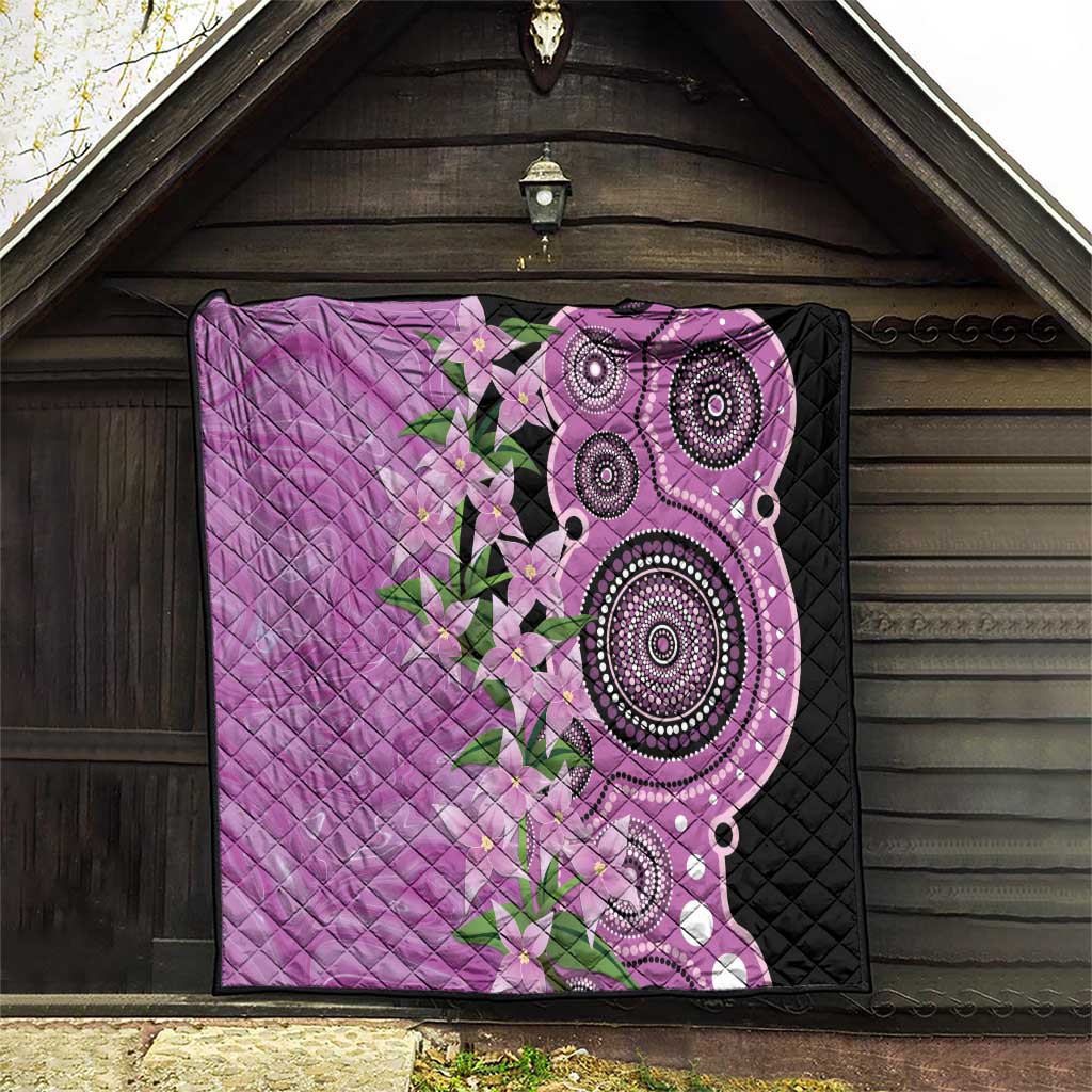 Australia Boronia Quilt Aussie Native Flowers Indigenous Art - Aussie Hoodie