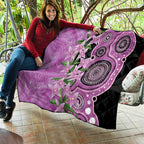 Australia Boronia Quilt Aussie Native Flowers Indigenous Art - Aussie Hoodie