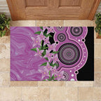 Australia Boronia Rubber Doormat Aussie Native Flowers Indigenous Art - Aussie Hoodie