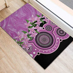 Australia Boronia Rubber Doormat Aussie Native Flowers Indigenous Art - Aussie Hoodie