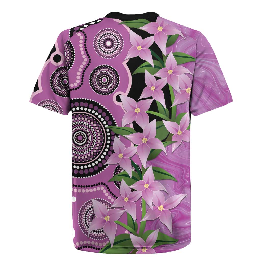 Australia Boronia Rugby Jersey Aussie Native Flowers Indigenous Art - Aussie Hoodie